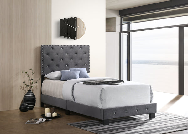 Glory Furniture Suffolk G1401-TB-UP Twin Bed , GRAY