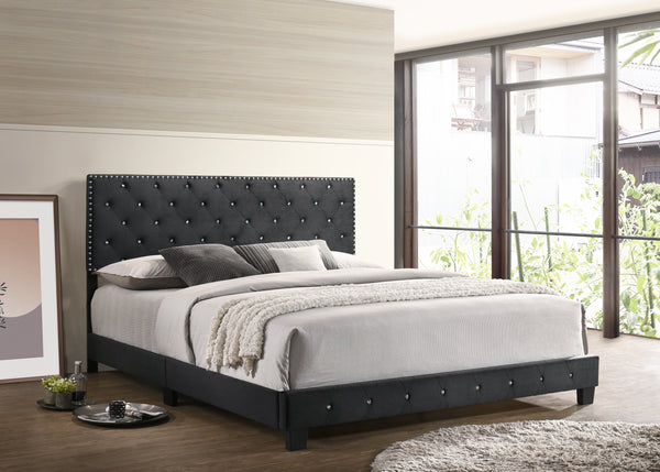 Glory Furniture Suffolk G1407-KB-UP King Bed , BLACK