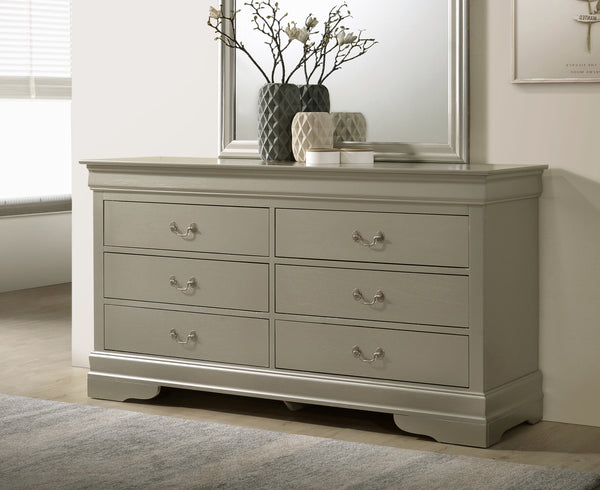 Glory Furniture Louis Phillipe G3103-D Dresser , Silver Champagne