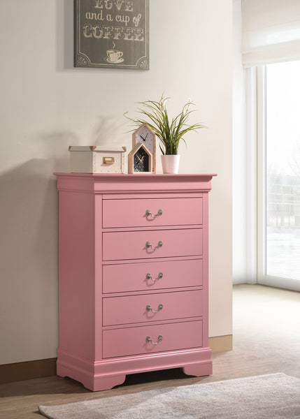 Glory Furniture Louis Phillipe G3104-CH Chest , Pink