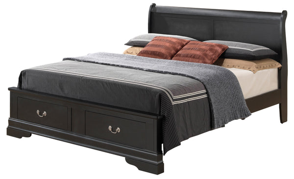 Glory Furniture Louis Phillipe G3150D-QSB2 Queen Storage Bed , Black