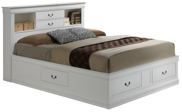 Glory Furniture Louis Phillipe G3190B-FSB Full Storage bed , White