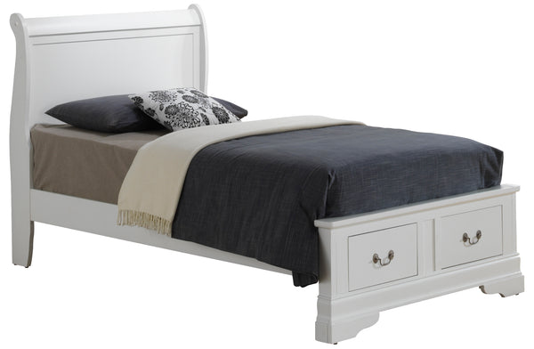 Glory Furniture Louis Phillipe G3190D-TSB2 Twin Storage Bed , White