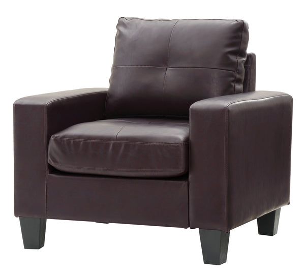 Glory Furniture Newbury G464A-C Newbury Club Chair , DARK BROWN