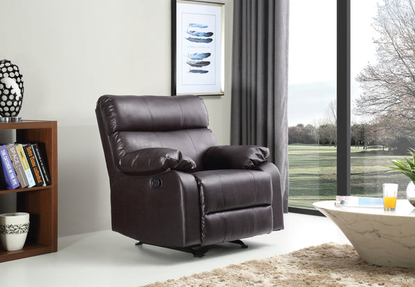 Glory Furniture Manny G535-RC Rocker Recliner , DARK BROWN