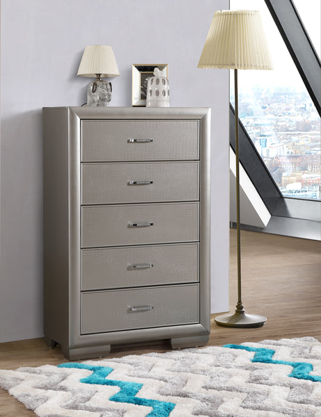 Glory Furniture Kat G5600-CH Chest , Silver Champagne