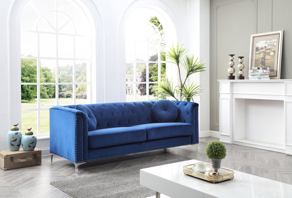 Glory Furniture Pompano G781A-S Sofa ( 2 Boxes ) , NAVY BLUE