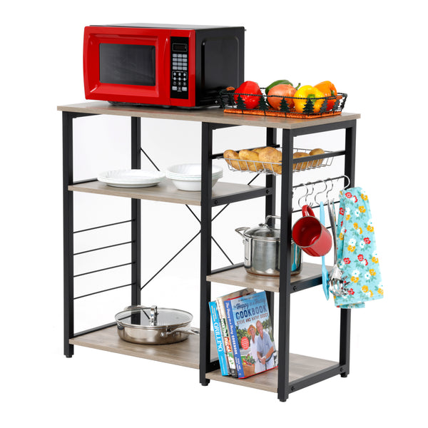 OS Home and Office Kitchen Storage Island, Grey