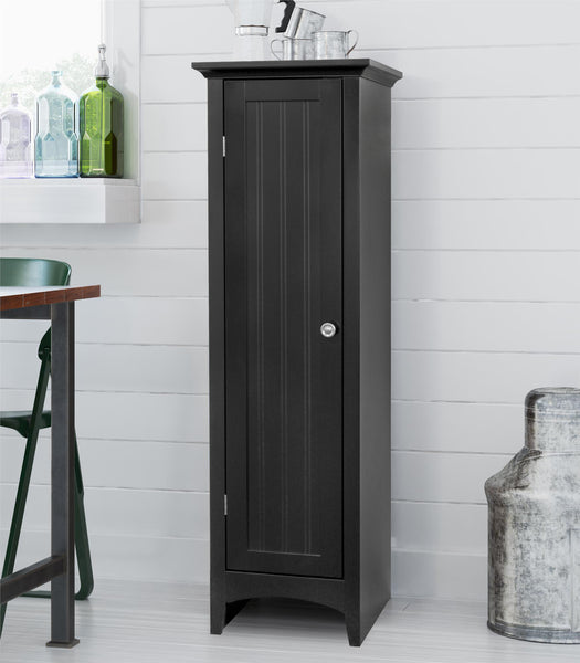 OS Home and Office One Door Kitchen Black storage pantry