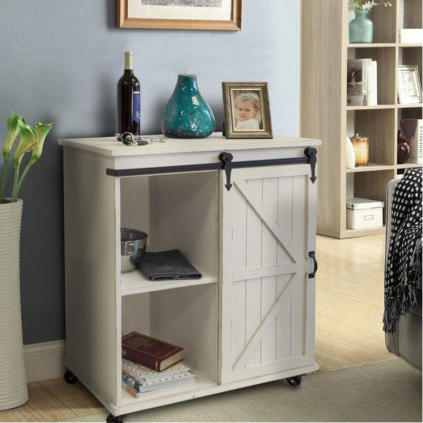 OS Home and Office pantry cabinet Distressed antique white