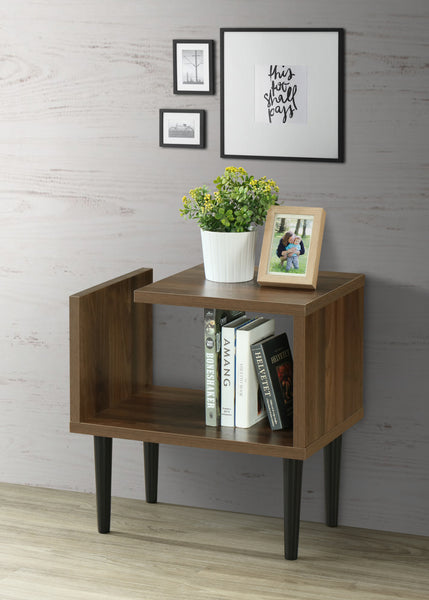 OS Home and Office Mid Century end table, Danish Walnut