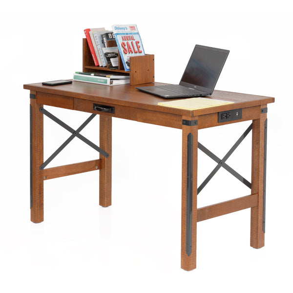 OS Home and Office 33248 Desk with USB, Brown