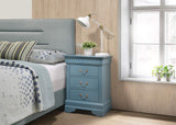 Glory Furniture 3 Drawer Nightstand, 29"H X 21"W X 16"D, Teal