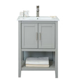 Legion Furniture WLF6023-RL Bathroom Vanity, 24", White Gray