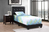 Glory Furniture Caldwell Twin, Black Upholstered bed,