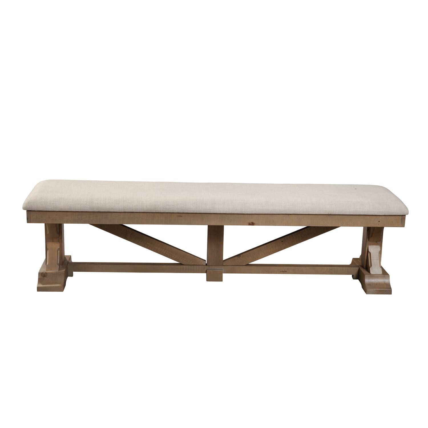Alpine Furniture Arlo Wood Dining Bench Bench in Natural Brown