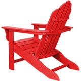 Hanover Outdoor Furniture All- Weather Contoured Sunset Red Hanover HVLNA10SR Outdoor Adirondack HDPE Lumber Chair