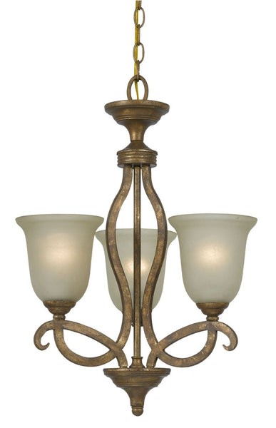 CAL Lighting FX-3512/3 Traditional Three Light Chandelier from Emmet Collection in Bronze/Dark Finish, 18.00 inches