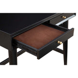 Alpine Furniture Flynn Wood 2 Drawer Desk in Black