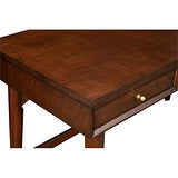 Alpine Furniture Flynn Large Wood 3 Drawer Desk in Walnut