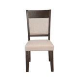 Alpine Furniture Brayden Wooden Upholstered Set of 2 Dining Side Chairs in Espresso