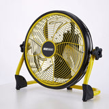 LifeSmart FGD-12C 12 Inch Rechargeable Battery Powdered Variable Speed Fan with Non Slip Feet, USB Charing Port, and Built in Carry Handle, Yellow