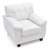 Glory Furniture Gallant Faux Leather Chair in White