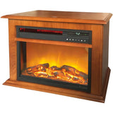 LifeSmart 3-Element Infrared Fireplace in Oak Mantel, FP1052-OAK