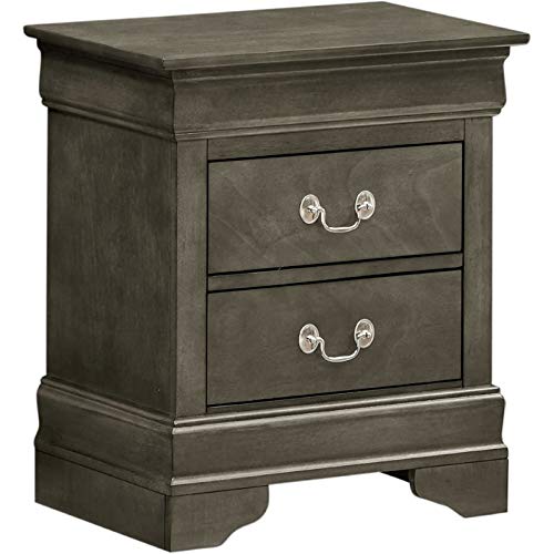Glory Furniture Hammond Bedroom Furniture, 2 Drawer NightStand, Gray