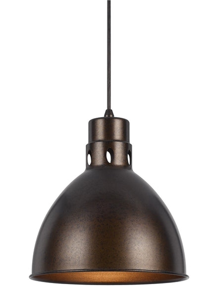 Cal Lighting UP-1109-6-RU Restoration One Light Line Voltage Uni Pack Pendants Collection in Bronze/Dark Finish, 10.00 inches