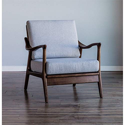 Alpine Furniture Zephyr Slate Chair, Gray,Brown
