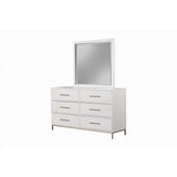 Alpine Furniture Madelyn Wood Dresser Mirror in White