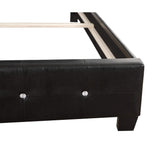 Glory Furniture Nicole Faux Leather Upholstered Twin Bed in Black