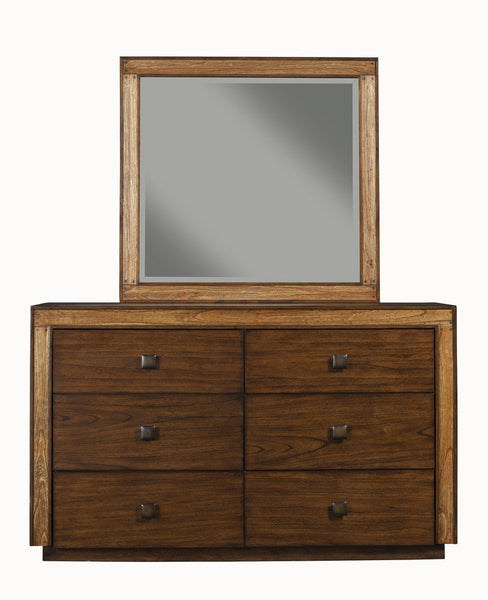 Alpine Furniture Jimbaran Mirror, 38" x 40", Tobacco Finish