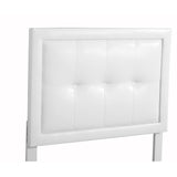 Glory Furniture Panello Faux Leather Upholstered Twin Bed in White