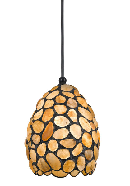 Cal Lighting UP-1100/6-DB Tiffany/Mica One Light Pendant from Line Voltage Uni Pack Pendants Collection in Bronze / Dark Finish, 6.75 inches