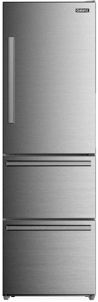 Galanz GLR12BS2K16 Bottom Mount Freezer Refrigerator, Three Doors Fridge, 12.3 Cu.Ft, Stainless Steel