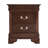 Glory Furniture Lewis 2-Drawer Wood Nightstand Cappuccino Cappuccino Finish, Stained