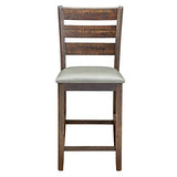 Alpine Furniture Dining Chair, 18 x 20 x 41, Brown and Gray