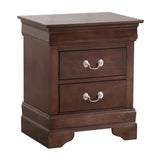 Glory Furniture Lewis 2-Drawer Wood Nightstand Cappuccino Cappuccino Finish, Stained