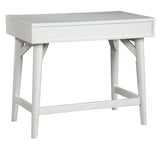 Alpine Furniture Flynn Wood 2 Drawer Desk in White