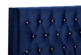 Glory Furniture Bergen Twin, Navy Blue Upholstered bed,