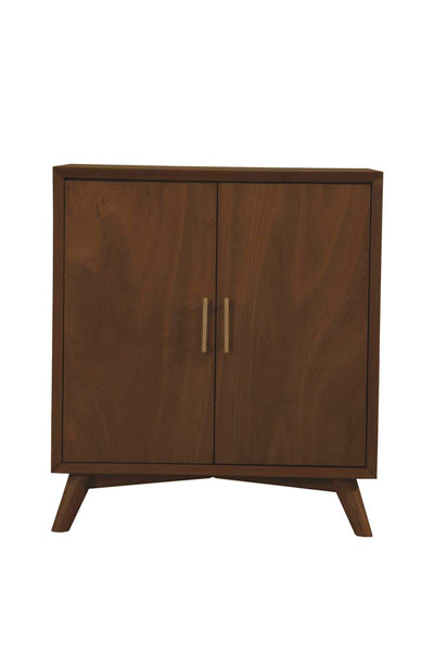 Alpine Furniture Flynn Small Bar Cabinet in Walnut