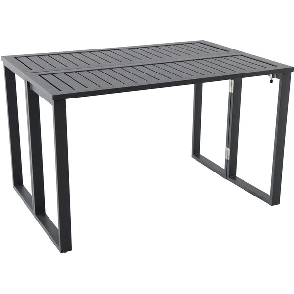 Hanover 31.5-in. x 46 Conrad 31.5" x 46" Folding Outdoor Console Dining Table, Aluminum Frames, Gray, All-Weather-CONDNSQTBL