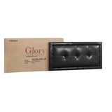Glory Furniture Panello Faux Leather Upholstered Full Bed in Black