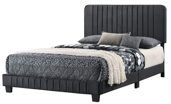 Glory Furniture Lodi , Black QUEEN BED, 48"H X 65"W X 86"D,