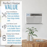Keystone 12,000 BTU 230V Through-The-Wall Air Conditioner | 10,600 BTU Supplemental Heating | LCD Remote Control | Sleep Mode | 24H Timer | AC for Rooms up to 550 Sq. Ft. | KSTAT12-2HC
