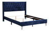 Glory Furniture Bergen Queen, Navy Blue Upholstered bed,