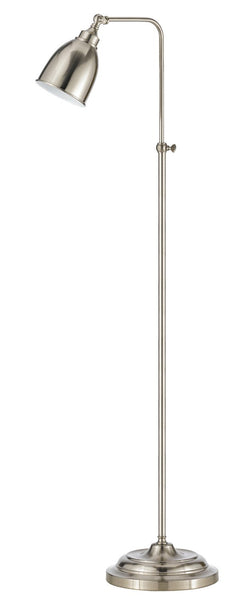 Cal Lighting BO-2032FL-BS Floor Lamp with Metal Shades, 62" x 11" x 62", Brushed Steel Finish