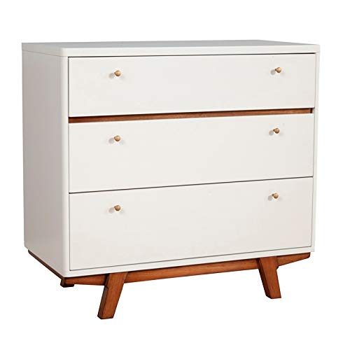 Alpine Furniture Dakota Chest, 36 x 18 x 34, White with Acorn Accents